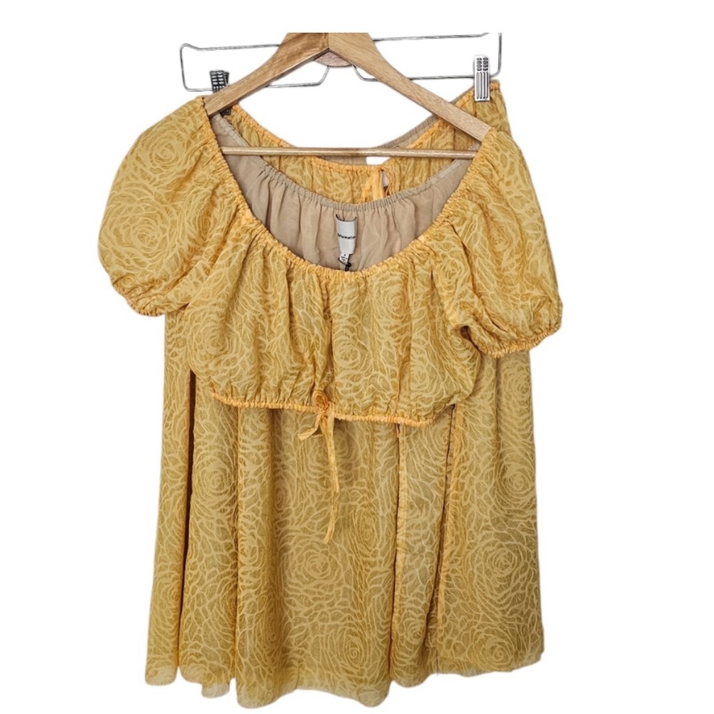 Yellow Off-Shoulder Two-Piece Set - Picture 3 of 7